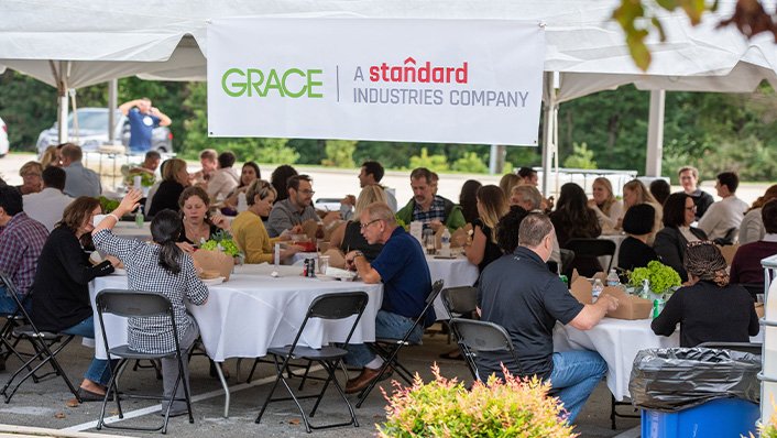 Image from Standard Industries day one celebration at Grace corporate headquarters.